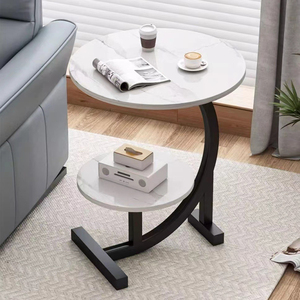 Jinshan hiện đại di chuyển MDF bằng gỗ tròn bên bảng cho nhà biệt thự khách sạn phòng ngủ phòng khách Bàn cà phê đồ nội thất - Product Image 1