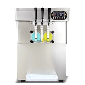Snack Bar Mix Alta calidad Mini <span class=keywords><strong>Soft</strong></span> 3 sabores Máquina de helado de escritorio Máquina de helado suave Pequeña automática - Product Image 2