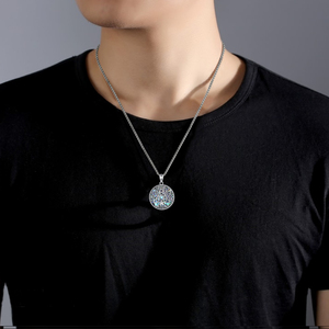 Collana Gotica Merryshine con Ciondolo a Spirale Albero della Vita in Rame e Madreperla di Abalone per Madre e Figlia - Product Image 3