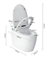 Toilettes électriques intelligentes montées au sol, toilettes automatiques, cuvette, chasse automatique, capteur de pied, toilettes intelligentes