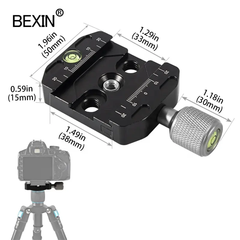 BEXIN Summer New Products Portable Camera Clamp Aluminum Alloy Tripod Clamp Quick Release Clamp For Dslr Camera