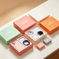 Boîtes d'emballage pour accessoires électroniques recyclés de luxe avec logo personnalisé, emballages pour téléphones portables, emballages pour étuis de téléphone