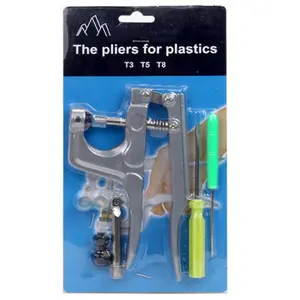 T5/T8 <span class=keywords><strong>Pince</strong></span> à <span class=keywords><strong>pression</strong></span> manuelle à quatre boucles Bouton en résine plastique coloré Outils d'installation manuelle <span class=keywords><strong>pour</strong></span> bricolage - Product Image 1