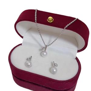 WENCHI S925 Silver and Gold Fashion <b>Jewelry</b> <b>Set</b> DIY <b>Pearl</b> and Pendant Accessories with Empty Stand Model 10616 Made in China - Product Image 5