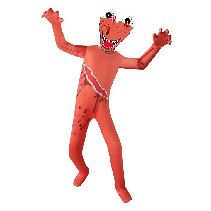 Halloween Costumes Rainbow Friends Red Guy Anime Game Jumpsuits