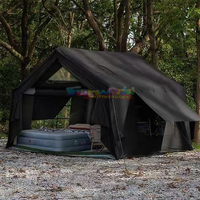 12 ㎡ 17 Air Tente Camping Maison Cabine Tente Avec 2 Chambres Grande Portable Gonflable Oxford Tissu Étanche En Plein Air Tente De Fête