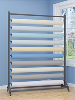 Présentoir métallique double face pour nappes et rouleaux de tissu textile, support pour tapis, avec une hauteur intérieure de 160 cm