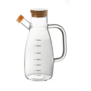 Dispensador de aceite de oliva, botella con mango, para cocina, contenedor de cocina