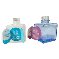 Étiquette personnalisée multicouche pelable pour cosmétiques, étiquette pliable en forme de livret avec impression recto-verso pour l'emballage des produits de bain