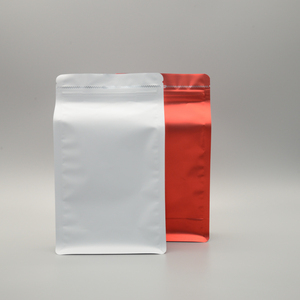 Sacs à café en aluminium à haute barrière, imprimés sur mesure, à fond plat, avec fermeture éclair facile à ouvrir et valve de dégazage, vente en gros - Product Image 4