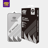Protector de Pantalla Completo LKGGO de Grado AAA 9H, Cristal Templado Anti-Espía para 17 Pro Max