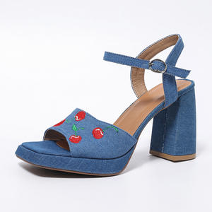 Sandales à talon haut et bout pointu pour femme, style polyvalent d'été, à bride unique et lanière cheville ceinturée - Product Image 1