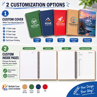 Carnets de notes promotionnels personnalisés format A5 avec logo imprimé sur la couverture, carnet de notes pour le bureau, l'école, bloc-notes A5 personnalisé