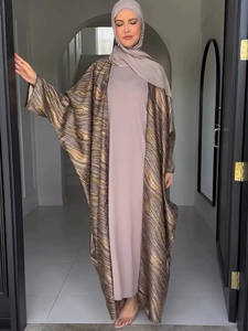 Cárdigan Loriya Moderno con Mangas Murciélago para Mujeres Musulmanas, Estilo Abaya, Moda Islámica Modesta - Product Image 2