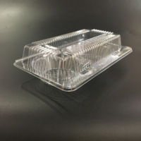 Usine Huayi vente en gros boîte d'emballage jetable rectangulaire en plastique PET transparent pour cupcake donut