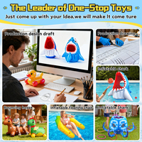 Colchoneta Flotante Inflable de PVC para Playa con Diseño de Pez Diablo, Ideal para Entrenamiento de Natación Infantil y Práctica en Piscina