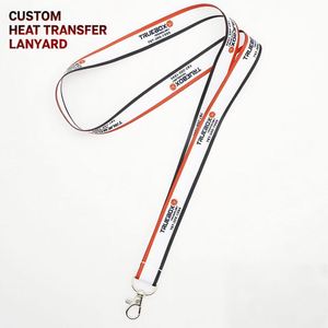 Wholesale Polyester Lanyards Custom Heat Transfer Lanyard with Metal <b>Clip</b> for Construction Technology Staff - Product Image 1