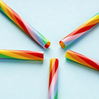 Paille arc-en-ciel personnalisée pour boisson, pailles en plastique de 10 pouces, pailles en plastique réutilisables personnalisées