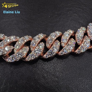 16mm Width <strong>Fashion</strong> Iced Out Hip Hop Jewelry VVS Moissanite Diamond 925 Sterling Silver Miami Cuban Link Chain <strong>Necklace</strong> - Product Image 4