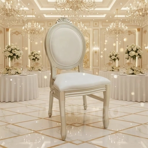 Chaise de banquet de luxe en bois massif à dossier ouvert, style Louis, pour événements, hôtels, mariages, salons - Vente en gros - Product Image 1