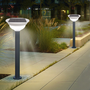 Solar Lawn <b>Light</b> Aluminum Body IP65 Waterproof Outdoor Garden <b>LED</b> Lighting Fixture Semi Flush Mount - Product Image 3