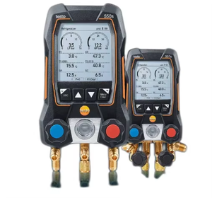 Manifold numérique intelligent Testo 557s avec bloc 4 voies, protection IP54, 90 réfrigérants stockés - Product Image 1