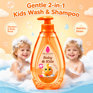 DR.DAVEY <span class=keywords><strong>Shampoo</strong></span> e Bagnoschiuma 2 in 1 <span class=keywords><strong>per</strong></span> <span class=keywords><strong>Neonati</strong></span> e Bambini 500ml, Delicato, Senza Lacrime, Idratante <span class=keywords><strong>per</strong></span> Capelli e Corpo - Product Image 2