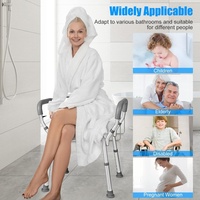 Tabouret de douche/baignoire réglable de haute qualité avec poignée