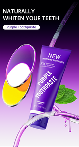 Dentifricio sbiancante per denti viola di grado professionale La Formula 3-in-1 sbianca rinfresca la Formula di menta alito in formato da viaggio - Product Image 4