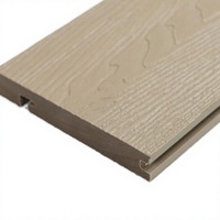 Planche de terrasse creuse en WPC imperméable, résistante aux UV, avec rainures, installation par clips double verrouillage pour jardin extérieur