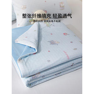 Summer Cooling <b>Quilt</b> Printed Polyester Cotton Breathable Thin <b>Quilt</b> For Home Summer Use <b>Single</b> Double Size - Product Image 1