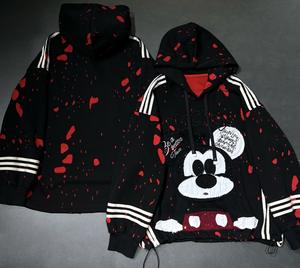 Trendy Merk Dames Lente Sweatshirts Hoodies Hiphop Stijl Capuchon Zwaar Vakmanschap Herfst Tie Dye Print Cartoon - Product Image 1