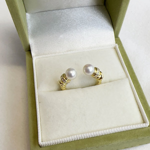 Bague en argent pur avec perle d'eau douce de Zhuji, 5,5-6 mm, perle d'eau douce ronde, sans défaut, avec une beauté inégalée - Product Image 2