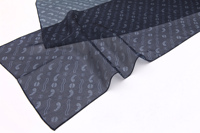 Écharpes et châles en mousseline de soie de 6 mm, élégants et longs, avec logo personnalisé du fabricant, motif animal bleu imprimé numériquement, pour femmes