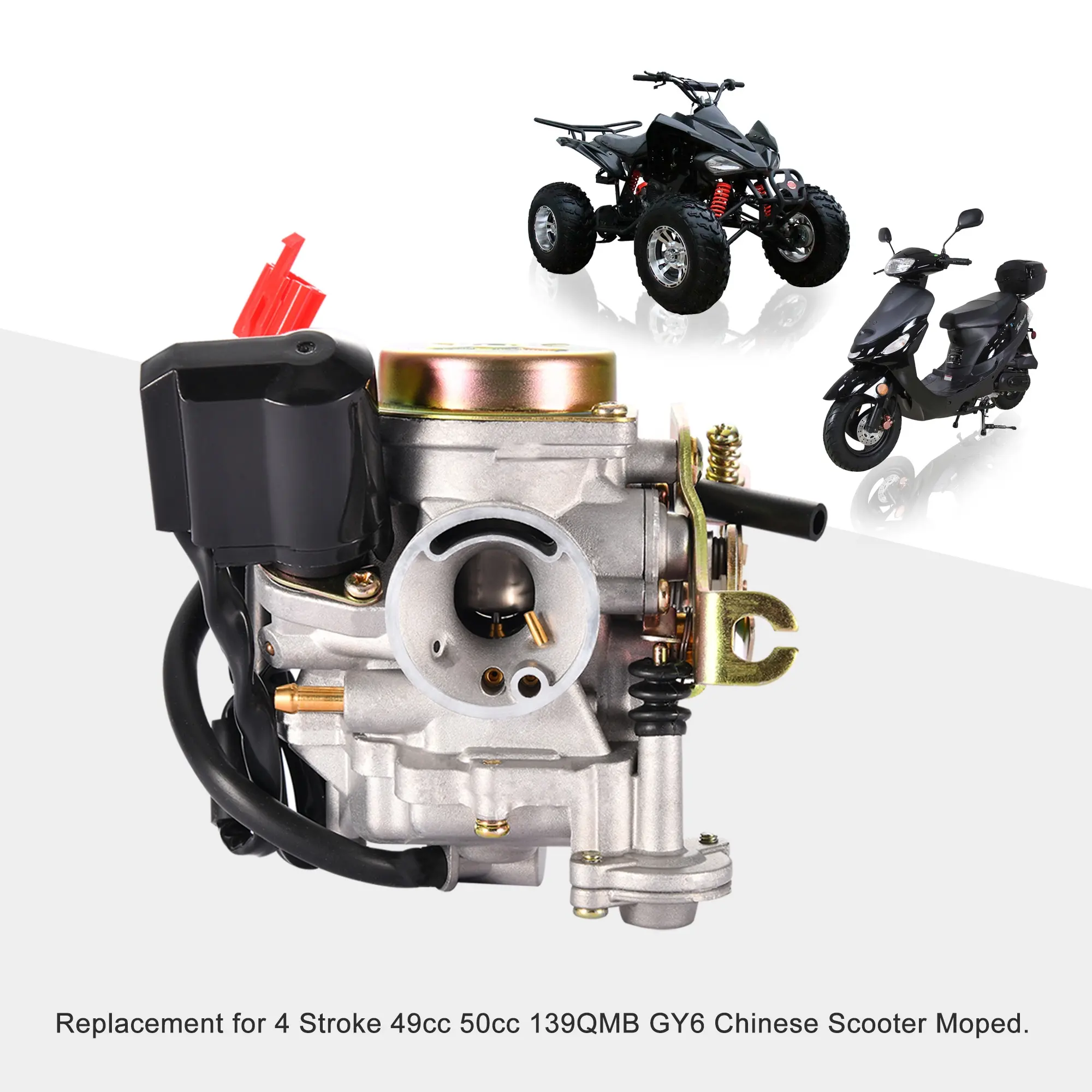 GOOFIT PD18J Carburetor with Electric Choke Replacement For 4 Stroke GY6 49cc 50cc Chinese Scooter Moped 139QMA 139QMB Taotao