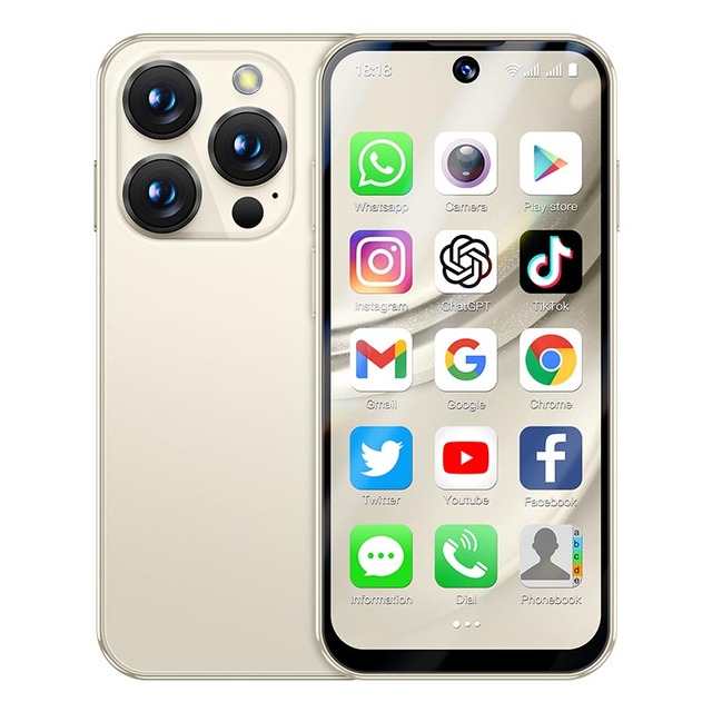 New Compact Mini Smart Android Phone 3.88inch Display 4G GPS Dual SIM Quad Core MTK 3GB 32GB Android 12.0 Multilingual 1950mAh