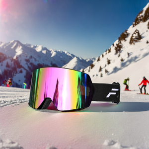 स्की गोगल्स Uv400 सुरक्षा स्कीइंग गूगल स्नोबोर्ड चश्मा एंटी-फॉग लेंस ओम फीचर बर्फ खेल सुरक्षा आईवियर कस्टम लोगो - Product Image 5
