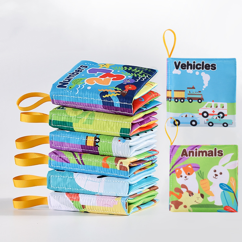 Livros macios do bebê Songshantoys lavável Inglês animal oceano cognição livro bebê educação precoce pano livros para crianças