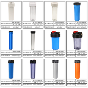 Cartouche de filtre à eau par osmose inverse de 20 pouces Big Blue Jumbo en plastique pour usage domestique avec boîtier de filtre manuel de 4 pouces - Product Image 2