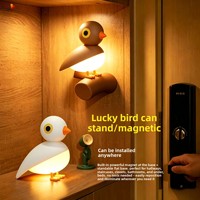 Veilleuse LED ABS Lucky Bird avec support magnétique et capteur de mouvement, rechargeable par USB, pour usage domestique