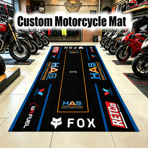 Tapis de moto en caoutchouc anti-huile sur mesure, tapis de garage standard pour motocross, tapis de moto pour l'entretien des motos - Product Image 1