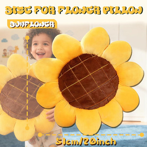 Подушка-подушка для сидения на поле B983 в форме желтых цветов-подсолнухов, мягкая плюшевая, для декора, для дивана, кровати, кресла, дивана-кровати - Product Image 2