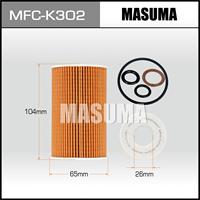 Filtre à huile de voiture MFC-K302 MASUMA, type à visser, cartouche de remplacement, intervalle de 5000 à 10000 km pour HYUNDAI