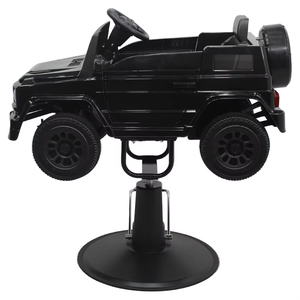 Sillón de Barbería Moderno para Niños, Color Negro, con Base Redonda de Lujo, Silla de Peluquería Infantil con Música - Product Image 4