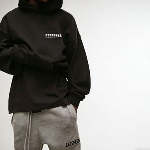 Conjunto de 2 Piezas con Sudadera con Capucha para Hombre, Precio de Fábrica, Camisa y Pantalones Cortos para Hombre, Talla Grande, Ropa Casual para Exteriores, Estilo Urbano, Simple, Liso, GOD - Product Image 5