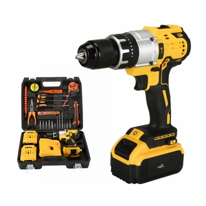 Taladro eléctrico cepillado, destornillador eléctrico inalámbrico, incluye combinación <span class=keywords><strong>de</strong></span> máquina perforadora, herramientas eléctricas - Product Image 1