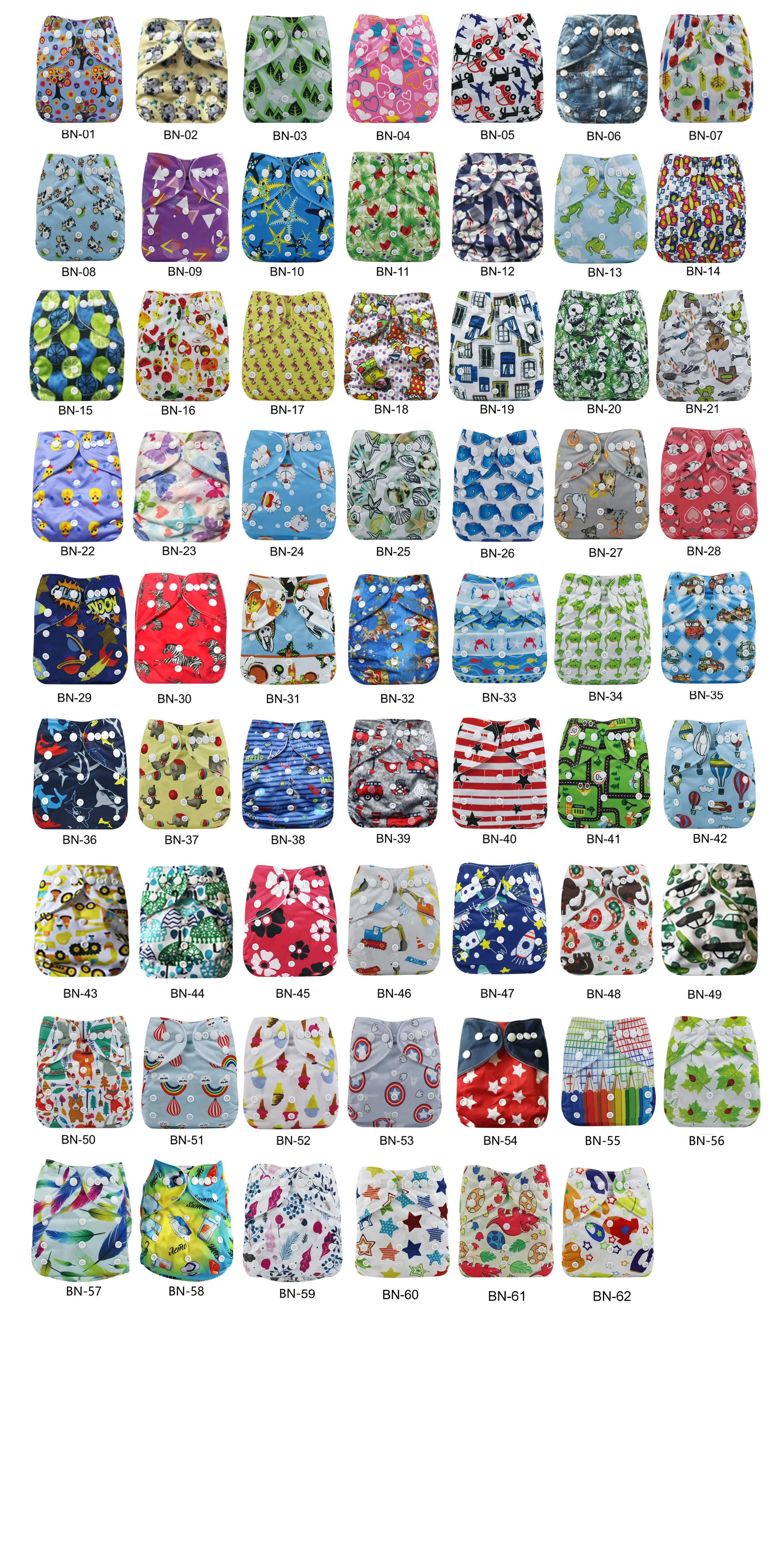 Good Hot Selling Baby Cloth Diapers One Size Adjustable Washable Reusable for Baby Girls and Boys