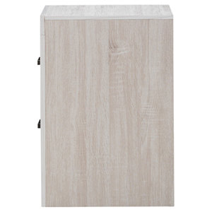 Brantford Coastal White 2-<b>Drawer</b> Nightstand Modern Bedroom <b>Storage</b> <b>Drawer</b> Unit - Product Image 5