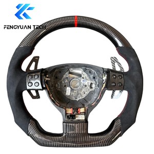 Volante in Fibra di Carbonio Forgiato Personalizzato per Volkswagen CC MAGOTAN VW <span class=keywords><strong>Polo</strong></span> Tiguan Passat <span class=keywords><strong>Golf</strong></span> <span class=keywords><strong>5</strong></span> <span class=keywords><strong>Golf</strong></span> <span class=keywords><strong>5</strong></span> R MK6 MK5 GTl - Product Image 1