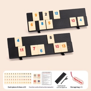 Jeu de Rummikub en plastique, best-seller, tuiles numériques Mahjong israéliennes, jeu de <span class=keywords><strong>table</strong></span> éducatif pour l'entraînement à la pensée logique, idéal pour les fêtes à la maison - Product Image 6